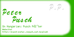 peter pusch business card